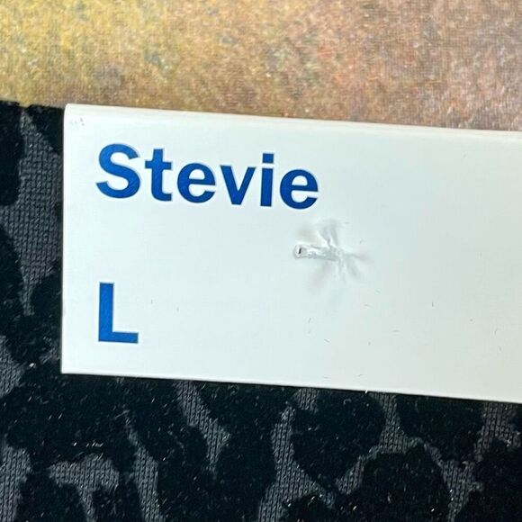 New NWT Old Navy Stevie High Rise Flock Black Leopard Leggings Large - Picture 4 of 13